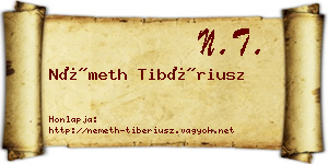 Németh Tibériusz névjegykártya